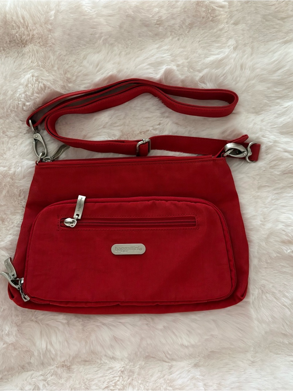 Baggallini Red Crossbody Bag - Lightweight Everyday Bag